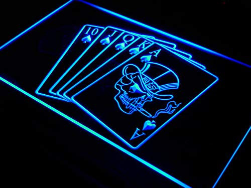 ADVPRO i942-b Royal Flush Casino Poker Game Gift Light Sign Barlicht Neonlicht Lichtwerbung