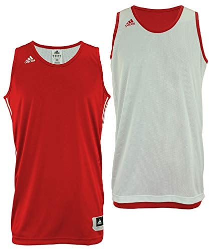 adidas Mens Reversible Basketball Practice Jersey 3XLT Power Red-White