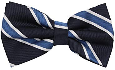 Fabio Farini - Herren Fliege Elegante gestreifte Querbinder für jeden Anlass wie Hochzeit, Konfirmation, Abschlussball Schwarz Blau Weiß