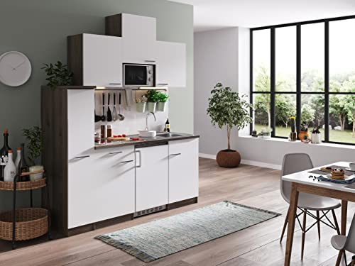 respekta Oliver Cocina Americana, Madera de ingeniería, Blanco, 180 cm