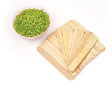 Huini 300 Count Salon Waxing Hair Removal Large Wooden Spatulas Wax Applicator 6 x 3/4in by HUINI