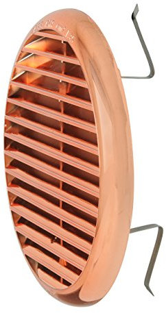 La Ventilazione TUR160RAN TUR160RAN-Y Griglia Plastica con Molle, Marrone, 175 mm, Effetto ramato, ø175 mm