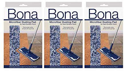 Bona Microfiber Dusting Pad (white Pad) Product Code;CA101021-3 Pad Pack