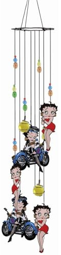 Spoontiques Metal Betty Boop Biker Wind Chime