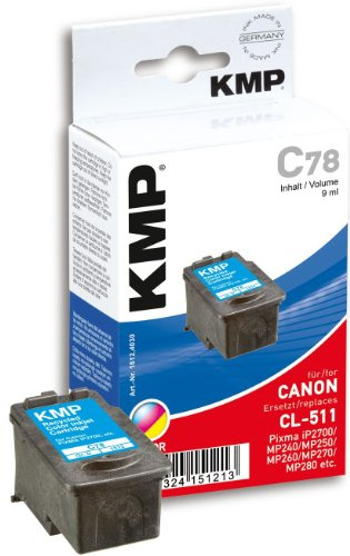 KMP Tintenkartusche für Canon Pixma iP2700/MP240, C78, color