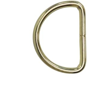 Merriway BH01612 19 mm D-Gardinenringe, Messing / Weiß, 20 Stück