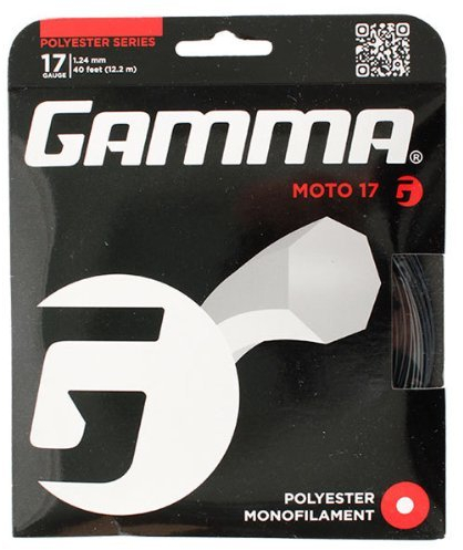 Gamma Tennissaite Moto 12,2 m Set 17 (1,24mm) schwarz, GZMO13