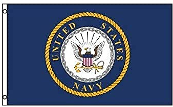 AZ FLAG - Drapeau Marine de guerre des États-Unis - 150x90 cm - Drapeau United States Navy 100% Polyester Avec Oeillets Métalliques Intégrés - Pavillon 110 g