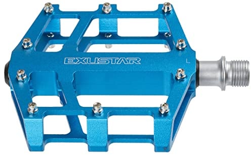 BMX-pedal EXUSTAR E-PB525, alloy body, CNC machined axle, blue, incl. replacement pins, in box