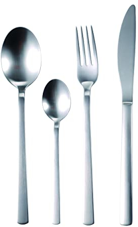Bergner Cutlery Set Mix Tischmesser, Edelstahl, Nice, Besteckset 24 teilig