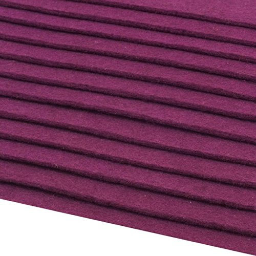 Schnoschi 12 Filzplatten Bastelfilz Filz violett 2-3 mm dick DIN A4 20x30 cm