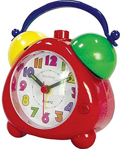Technoline Quarzwecker Model K, Kinderwecker, analog, nachtleuchtende Zeiger, Beleuchtung, Weckalarm