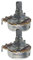 IKN 2 Stück A250K Audio Taper Potentiometer in voller Größe Gitarrenton Lautstärkeregler mit Bajonett L15mm kurzer gerändelter geteilter Welle