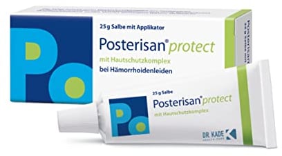 Posterisan protect Rektalsalbe mit Hautschutzkomplex: Salbe mit Applikator zur Linderung von Hämorrhoiden-Beschwerden und Schutz vor Reizungen, 25 g