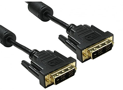 rhinocables DVI Cable, DVI to DVI Cable, Single Link Cable, 18 +1 Digital 19 PIN, Male-to-Male DVI Lead, Gold Contacts - Suitable for Home and Office Use (2m) | Suitable for Home and Office Use