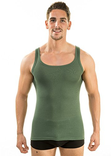 HERMKO 63000 Herren Funktionsunterwäsche Unterhemd (Weitere Farben), Größe:D 9 = EU 3XL, Farbe:Olive
