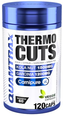 Quamtrax Nutrition - Thermo Cuts (Termogénico) - 120 cápsulas - Control de peso, apoyo en metabolismo y energía.