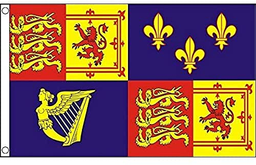 AZ FLAG - Drapeau royal Royaume-Uni 1707-1714 Reine Anne - 150x90 cm - Drapeau Rois Britanniques 100% Polyester Avec Oeillets Métalliques Intégrés - Pavillon 110 g