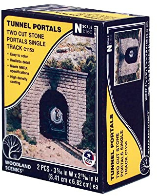 Woodland Scenics Cut Stone N Scale Tunnel Portals