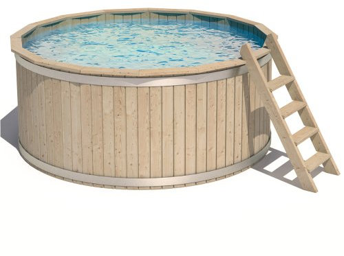 Isidor Piscine en Bois pour Jardin Piscine À Natation Piscine Ronde avec Échelle