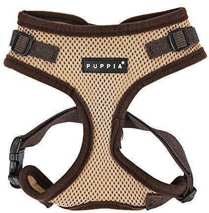 Puppia Ritefit Dog Harness small dog and medium dog harness - Adjustable and Super soft in many colours - Also usable as Puppy Harness - Anti Pull Dog Lead, Beige, XL