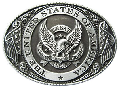 Schnalle123 Gürtelschnalle U.S.A. Amerika USA 3D Optik für Wechselgürtel Gürtel Schnalle Buckle Modell 62