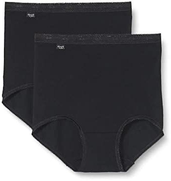 Sloggi Women's Basic+ Maxi Brief 2 Pack Black, 22