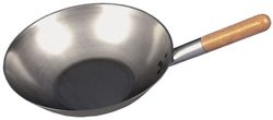 Samuel Groves Made in England 1817 13 Black Iron Flat Base Wok 330MM X 90MM