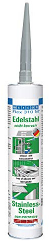 Weicon 13656310 Edelstahl Flex 310 M 310 ml elastischer Klebstoff auf MS-Polymer-Basis