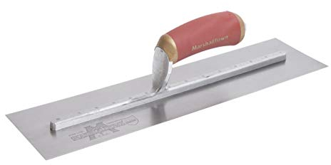 Marshalltown PermaShape Glättkelle, gebogene Form, aus Carbonstahl, perfekt für Verputzer und Gipser, Grösse der Kelle: 356x76 mm