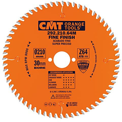 CMT Orange Tools 292.210.64M - Sierra circular 210x2.8x30 z 64 atb 15 grados