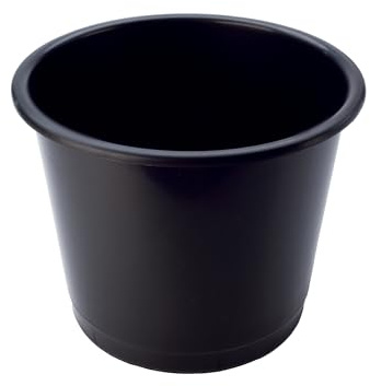 Deflecto CP025YTBLK 14 Litre Plastic Waste Bin - Black