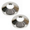 PLUMBING4HOME 2x Pieces Chromed PVC Plastic Radiator Pipe Cover Collar Rose 18mm Diameter