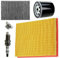 BESTPRICE Inspektionspaket Filterset mit 1x Luftfilter, 1x Innenraumfilter (Pollenfilter) mit Aktivkohle, 4x Zündkerze, 1x Ölablassschraube Kompatibel mit OPEL ASTRA G (T98), ASTRA H (A04)