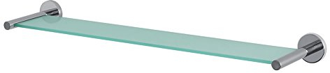 Spirella Wand-Glasablage NYO Badezimmerablage Ablage Wandablage für das Badezimmer aus Glas und Edelstahl 60cm - zum kleben und Bohren