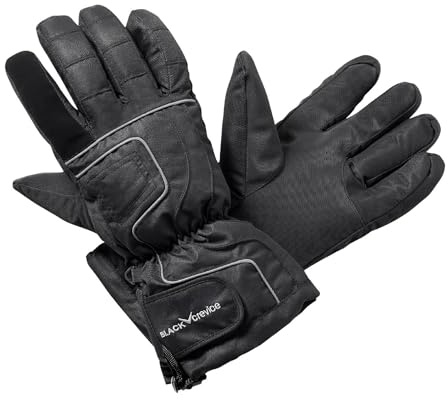 Black Crevice Gants de Ski pour Adultes I imperméables pour Hommes & Femmes I Gants d'hiver Extra Chauds avec Thinsulate I Gants de Neige avec Attache Velcro & Cordon de Serrage
