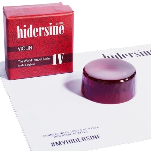 Hidersine 1V Violin Rosin. Light/Hard - Specialist Rosin for Violin Bows | Premium 30g rosin cake. Perfect for Practice & Performance - Ideal for All Standards . - Handmade in the UK since 1890