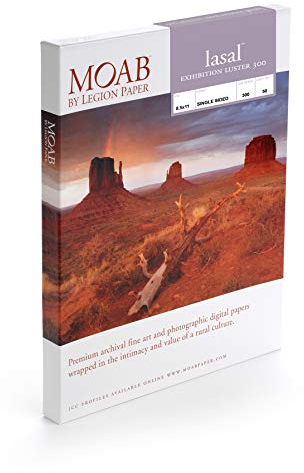 Moab Lasal Exhibition Luster 300 g/m² Papier 50 Blatt A5 Format, hochwertiges Fotopapier für Tintenstrahldrucker