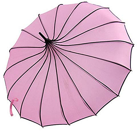 VIVI SKY Pagoda Peak Old-fashionable Ingenuity Umbrella Parasol (pink)