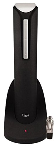 Ozeri Pro - Ouvre bouteille tire bouchon électrique avec découpeur papier et base de recharge