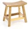 Divero Sitzhocker Lagos aus Suar Holz, unbehandelt - Reine Handarbeit – Farbe: Natur-Braun