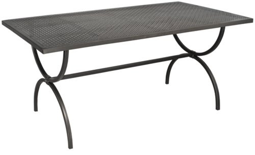 MBM 156135 Tisch Romeo, 160 x 90 x 73 cm, Eisengestell Plattenfarbe marone antik
