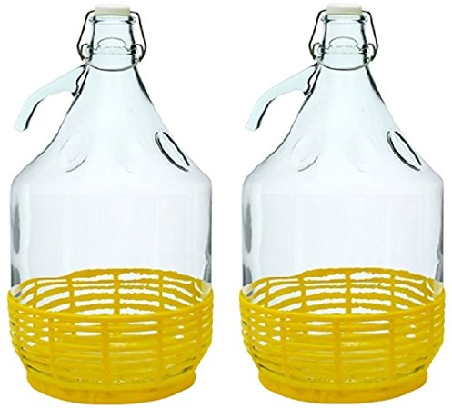BDP5D Glass Fermentation Balloons 5 L with Clip Closure Pack of 2