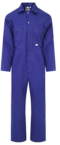 Ladies Zip Front Boilersuit Workwear Boiler Suit Coverall Overall Womens Girls (16 (40 Chest), Royal Blue)