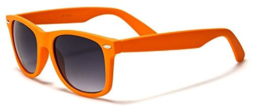 Boolavard Designer-Klassiker-Retro-Sonnenbrille aus den 80ern mit Hornrand – UV400 (Orange)
