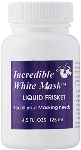 Grafix Incredible White Mask Liquid Frisket – Masque en Latex Amovible fiable pour Supports à Base d'eau – Parfait pour Une Utilisation avec des encres à l'alcool, de l'aquarelle, de la Peinture