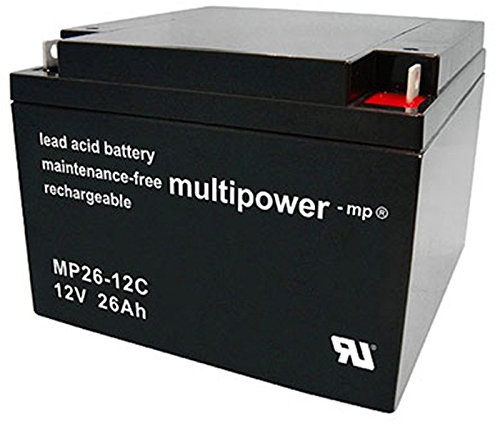 MultiPower Blei-Akku MP26-12C Bleigel-Akku 12V-26Ah VDS Zulassung Gelbatterie