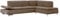Max Winzer 28712632051753 Polsterecke Tournai 2.5-Sitzer mit Ecksofa rechts samtiges Flachgewebe, sahara