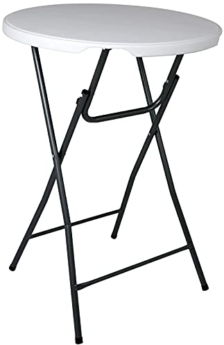 Saro Stehtisch – Kunststoff/Stahl – 80×80 cm – Höhe 110 cm – Platzsparend & klappbar – Für Indoor & Outdoor – Modell Barbados
