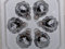Jingle Bells Lauscha Christbaumkugel antik Silber mit weißer Winterlandschaft 5cm